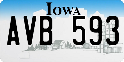 IA license plate AVB593