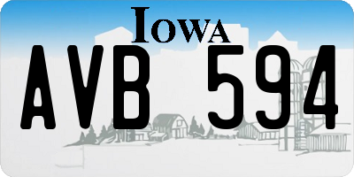 IA license plate AVB594
