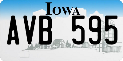 IA license plate AVB595