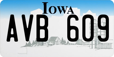 IA license plate AVB609