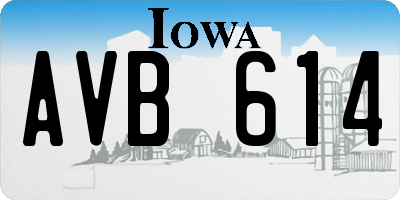 IA license plate AVB614