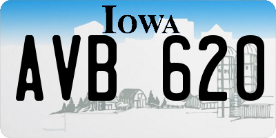 IA license plate AVB620