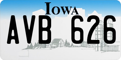 IA license plate AVB626