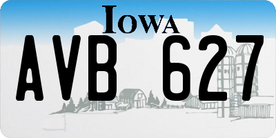 IA license plate AVB627