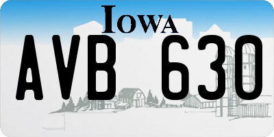 IA license plate AVB630