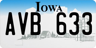 IA license plate AVB633