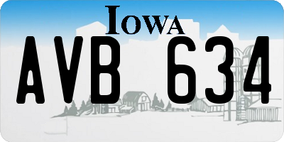 IA license plate AVB634