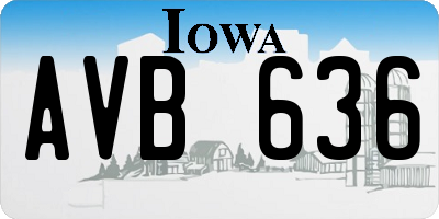 IA license plate AVB636