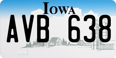 IA license plate AVB638