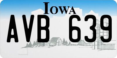 IA license plate AVB639