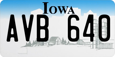 IA license plate AVB640