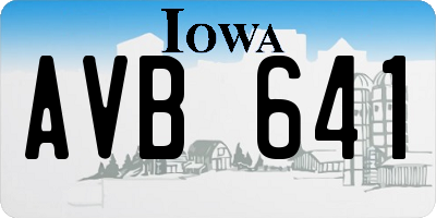 IA license plate AVB641