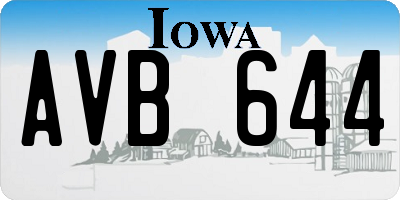 IA license plate AVB644