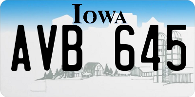 IA license plate AVB645
