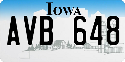 IA license plate AVB648