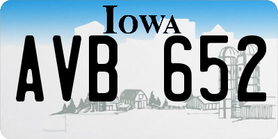 IA license plate AVB652