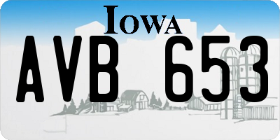 IA license plate AVB653