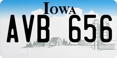 IA license plate AVB656