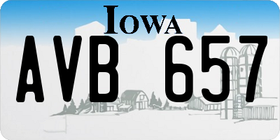 IA license plate AVB657