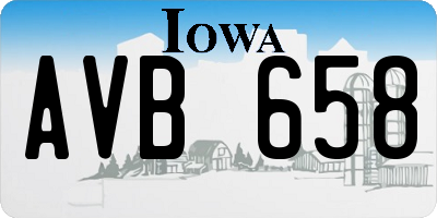 IA license plate AVB658
