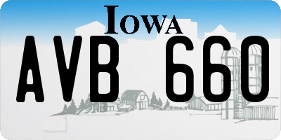 IA license plate AVB660
