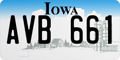 IA license plate AVB661