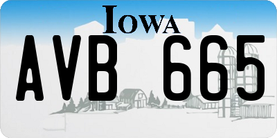 IA license plate AVB665