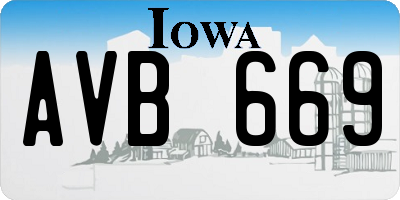 IA license plate AVB669