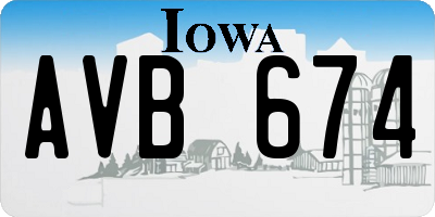 IA license plate AVB674