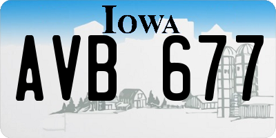 IA license plate AVB677