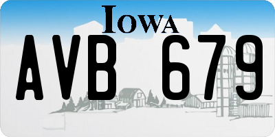 IA license plate AVB679