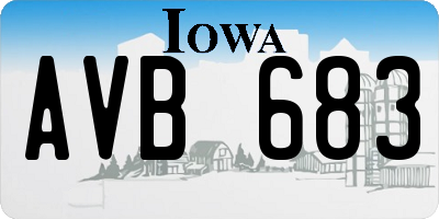 IA license plate AVB683