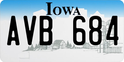 IA license plate AVB684
