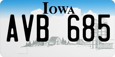 IA license plate AVB685