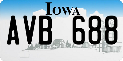 IA license plate AVB688