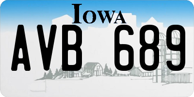 IA license plate AVB689