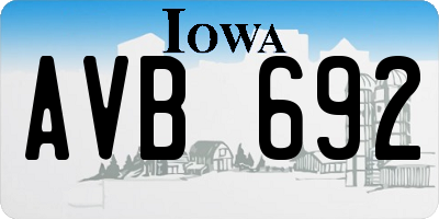 IA license plate AVB692
