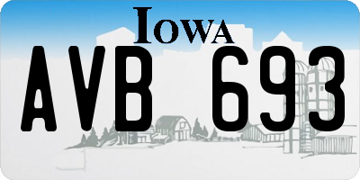 IA license plate AVB693