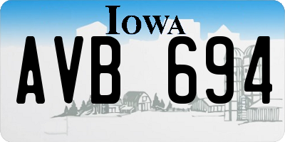 IA license plate AVB694