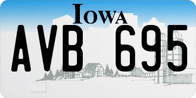 IA license plate AVB695
