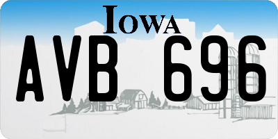 IA license plate AVB696