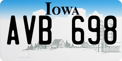 IA license plate AVB698