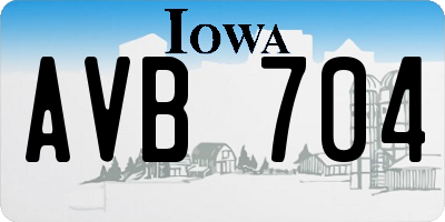 IA license plate AVB704