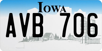 IA license plate AVB706