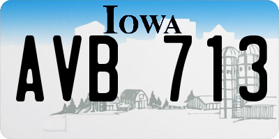 IA license plate AVB713