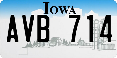 IA license plate AVB714