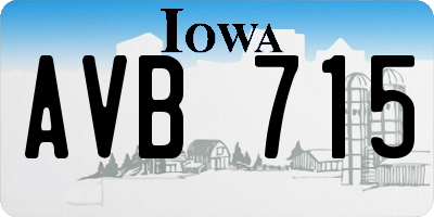 IA license plate AVB715