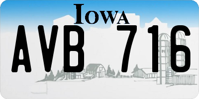 IA license plate AVB716