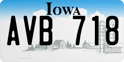 IA license plate AVB718