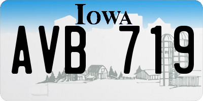 IA license plate AVB719